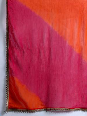 Ethnic Motifs Embroidered Zari Kurta With Trousers & Dupatta 4
