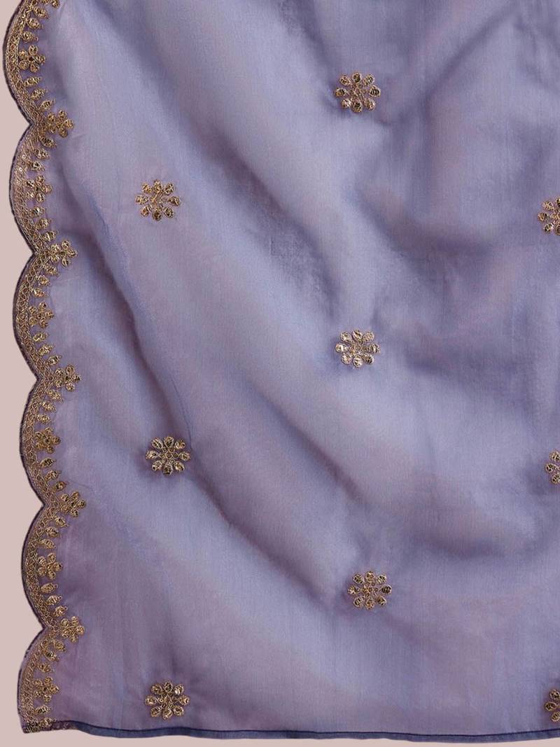 Women Floral Embroidered Regular Kurta with Trousers & With Dupatta