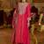 Floral Embroidered V-Neck A-Line Kurta With Trousers & Dupatta
