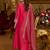Floral Embroidered V-Neck A-Line Kurta With Trousers & Dupatta