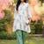 Floral Printed Shirt Collar  Cotton A-Line Kurta With Trouser