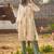 Floral Printed Shirt Collar  Cotton A-Line Kurta With Trouser