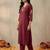 Women Ethnic Motifs Embroidered Regular Thread Work  Cotton Kurta with Trousers