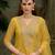 Floral Yoke Design Sequnnied Straight Kurta With Trousers & Dupatta