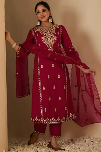 Women Ethnic Motifs Printed Kurta with Trousers & Dupatta