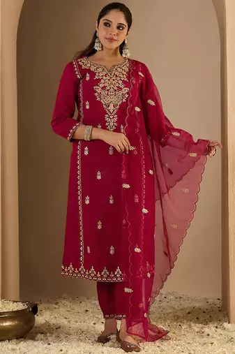 Women Ethnic Motifs Printed Kurta with Trousers & Dupatta