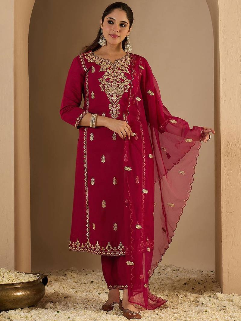 Women Ethnic Motifs Printed Kurta with Trousers & Dupatta
