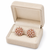 Pearl cluster flower stud earrings, pink freshwater pearl