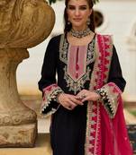 Ethnic Motifs Embroidered Regular Mirror Work Kurta With Trousers & Dupatta