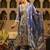 Floral Woven Design V-Neck Liva Zari Straight Kurta & Trousers With Dupatta