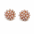 Pearl cluster flower stud earrings, pink freshwater pearl