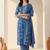 Women Floral Printed Regular Thread Work Kurta with Trousers & With Dupatta
