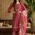 Women Floral Embroidered Regular Thread Work Kurta with Trousers & With Dupatta