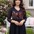 Women Floral Embroidered Empire Thread Work Pure Cotton Kurta with Trousers & With Dupatta