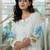 Floral Printed Mandarin Collar Pleated  Cotton A-Line Kurta With Trouser
