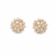 Freshwater pearl cluster stud earrings, white floral design