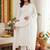 Women Ethnic Motifs Embroidered Regular Chikankari  Cotton Kurta with Trousers & With Dupatta