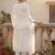 Women Ethnic Motifs Embroidered Regular Chikankari  Cotton Kurta with Trousers & With Dupatta