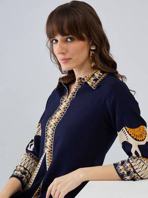 Women Ethnic Motifs Printed Regular Kurta with Trousers 1
