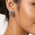 Grey freshwater baroque pearl cluster stud earrings