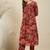 Women Floral Printed Pleated  Cotton Kurta with Trousers