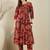 Women Floral Printed Pleated  Cotton Kurta with Trousers