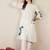 Floral Printed Mandarin Collar  Cotton A-Line Kurta With Trouser