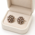 Grey freshwater baroque pearl cluster stud earrings