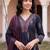 Women Printed Panelled Thread Work  Cotton Kurta with Trousers & With Dupatta