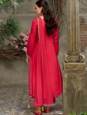 Women Ethnic Motifs Embroidered Kurta with Trousers & Dupatta 5