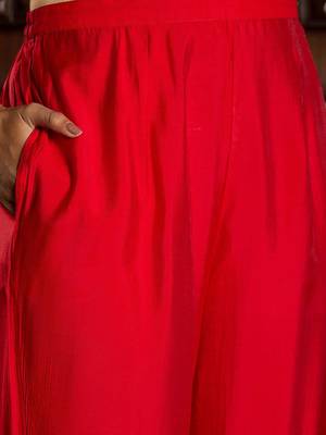 Ethnic Motifs Embroidered Sequined Straight Kurta With Trousers & Dupatta 3