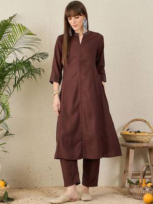 Women Regular A-Line Kurta with Trousers 1