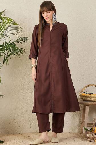 Women A-Line Kurta with Trousers