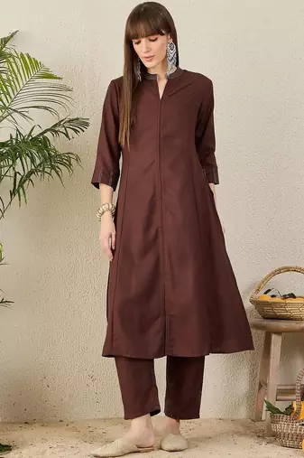 Women Regular A-Line Kurta with Trousers