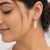 Pure natural freshwater pearl cluster drop earrings with gold-tone studs