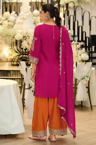 Women Ethnic Motifs Embroidered Regular Thread Work Kurta with Patiala & With Dupatta