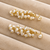 Pure natural freshwater pearl cluster drop earrings with gold-tone studs