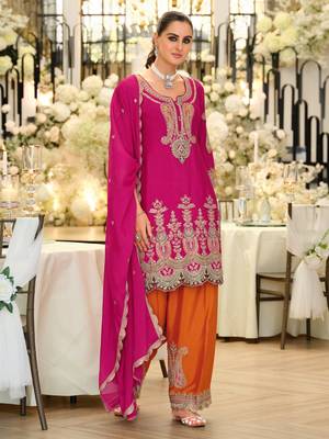 Women Ethnic Motifs Embroidered Regular Thread Work Kurta with Patiala & With Dupatta 6