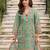 Floral Printed Sequinned Linen Kurta With Trousers And Dupatta