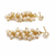Pure natural freshwater pearl cluster drop earrings with gold-tone studs