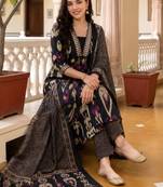 Women Ethnic Motifs Printed Regular  Cotton Kurta with Trousers & With Dupatta