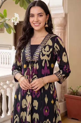 Women Ethnic Motifs Printed Regular Pure Cotton Kurta with Trousers & With Dupatta