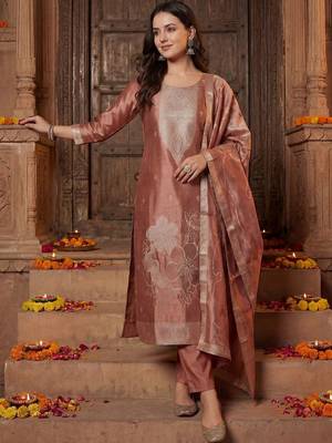 Women Ethnic Motifs Regular Kurta with Trousers & With Dupatta 1