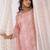 Floral Embroidered Thread Work Straight Kurta With Trouser And Dupatta