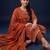 Women Ethnic Motifs Embroidered Regular Thread Work  Cotton Kurta with Trousers & With Dupatta