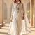 Women Floral Embroidered Regular Sequinned  Cotton Kurta & Trousers & Dupatta