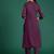 Floral Embroidered Thread Work Pure Cotton Kurta with Trousers