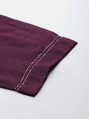 Floral Embroidered Thread Work Pure Cotton Kurta with Trousers 8