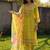 Floral Embroidered Thread Work Kurta With Trousers & Dupatta