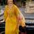 Floral Embroidered Thread Work Kurta With Trousers & Dupatta